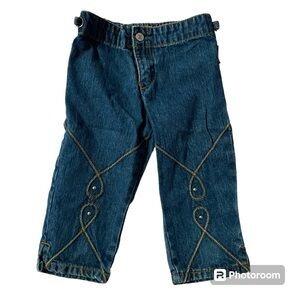 Girls Kids Jordache Jeans Embroidered Jewel Size 4 Denim Pants